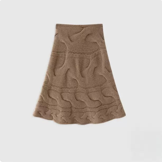 100% Wool Windproof 3D Cable Knit Turtleneck Cape Vest