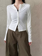 Single-Breasted Slim-Fit Knit Base Layer