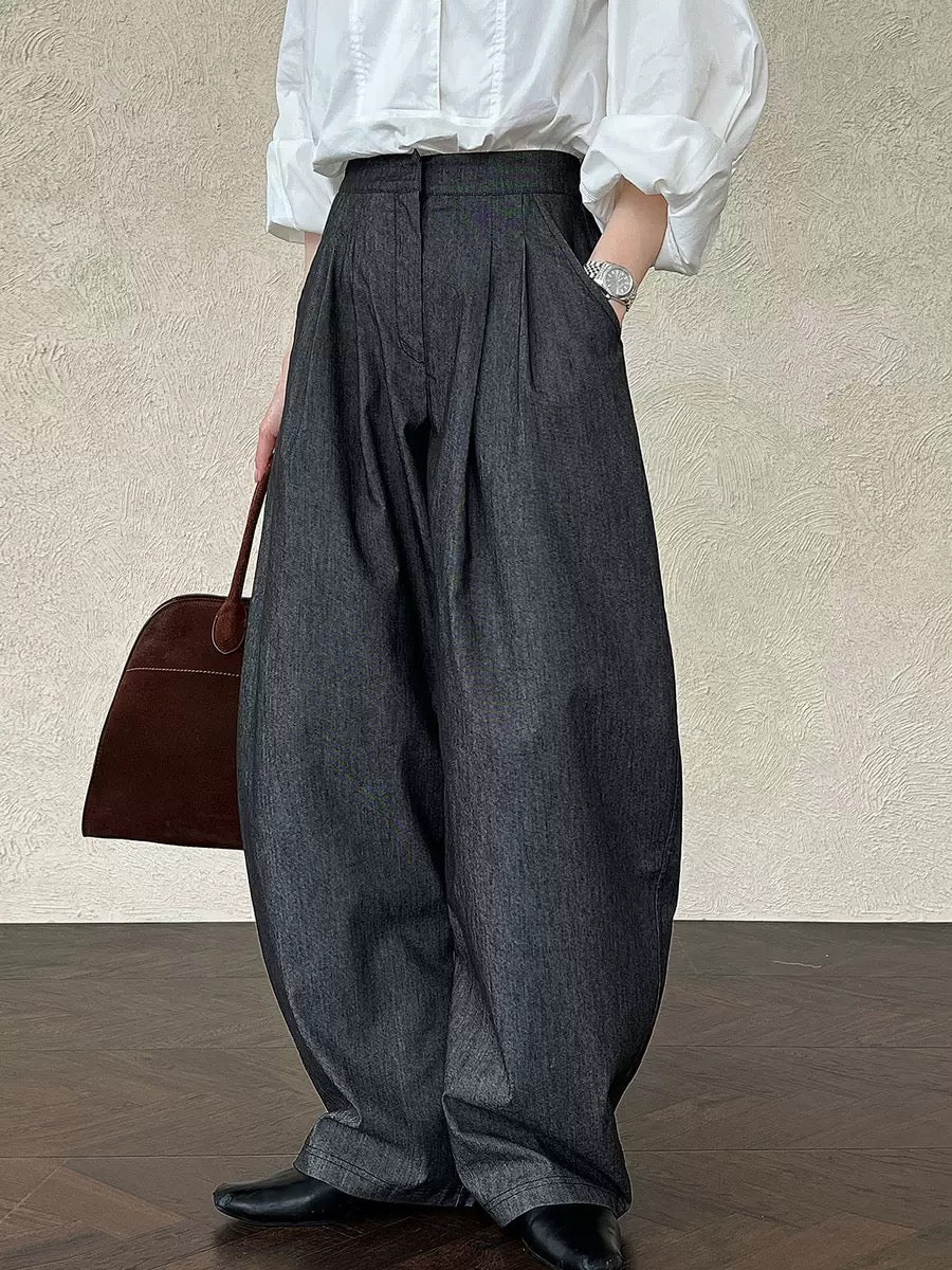 Scimitar-Shaped Suit Trousers - PAINEVIDA