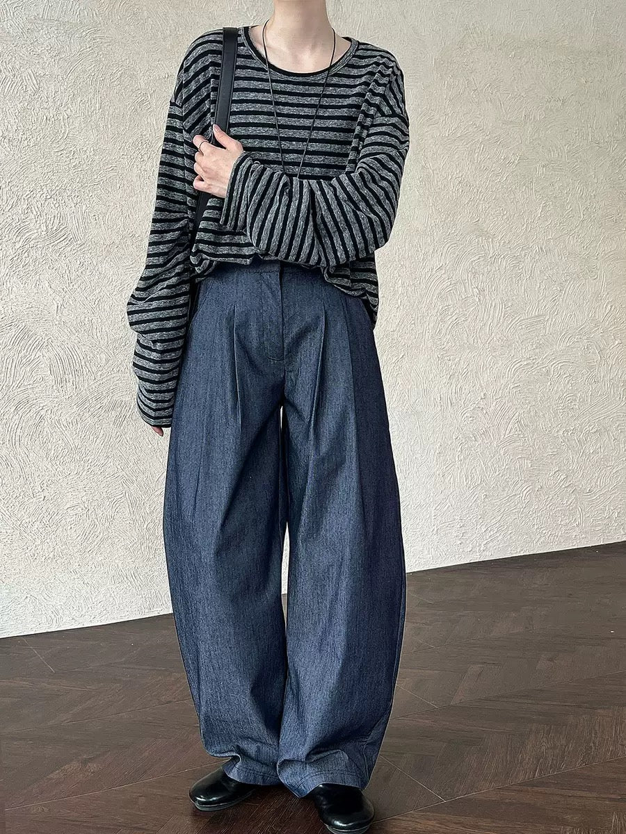 Scimitar-Shaped Suit Trousers