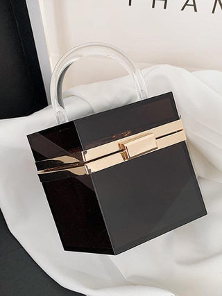 Urban See-Through Geometric Acrylic Handbag