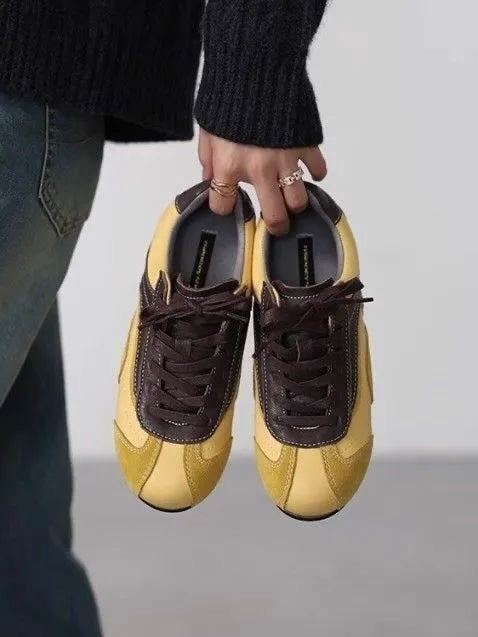 Vintage Platform Lace-up Cuban Sneakers Shoes