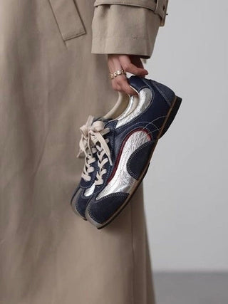 Vintage Platform Lace-up Cuban Sneakers Shoes by painevida