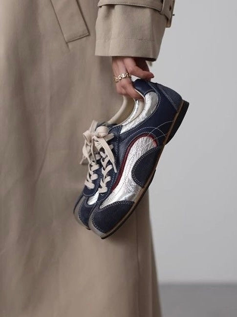 Vintage Platform Lace-up Cuban Sneakers Shoes