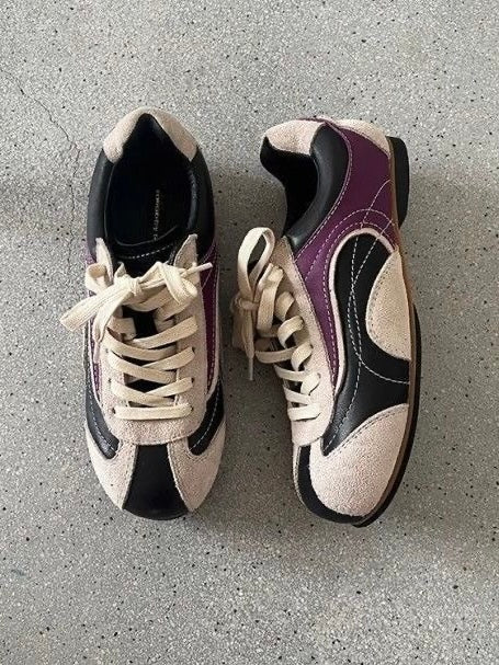 Vintage Platform Lace-up Cuban Sneakers Shoes