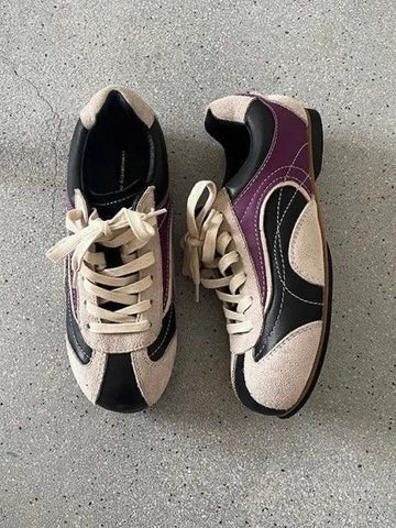 Vintage Platform Lace-up Cuban Sneakers Shoes