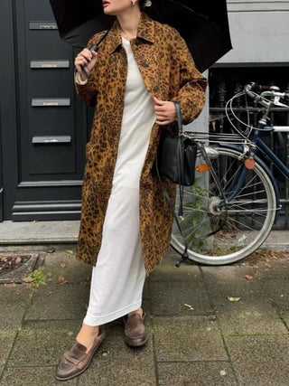 Loose Vintage Leopard Coat by painevida