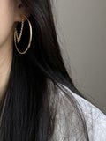 Original Hollow Chain Splicing Big Earrings
