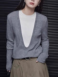 Fake Two Piece Knitted Sweater