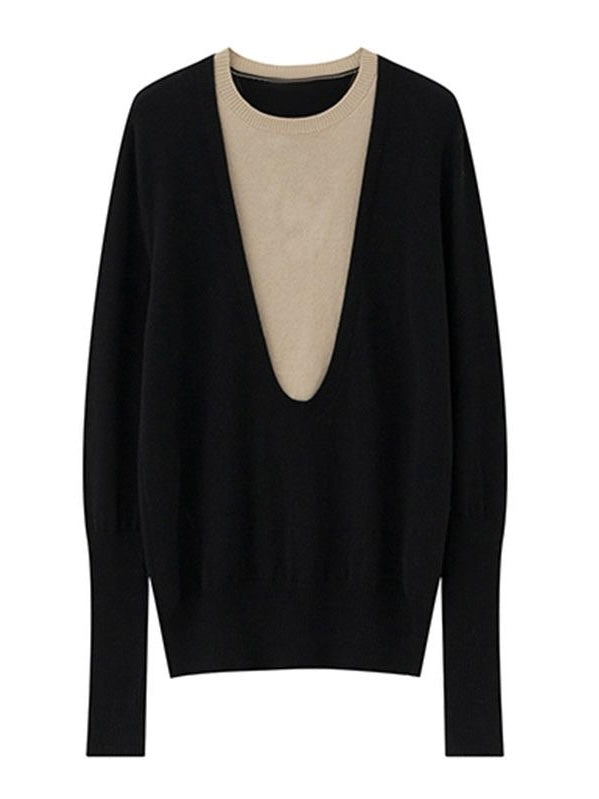 Fake Two Piece Knitted Sweater by painevida