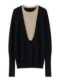Fake Two Piece Knitted Sweater