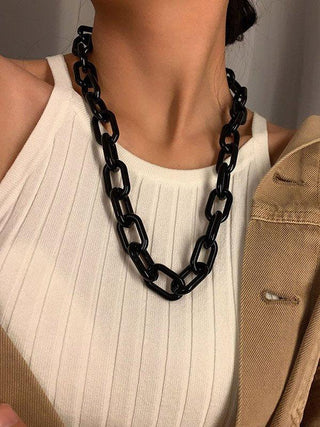 Simple Punk Solid Color Geometric Necklaces