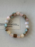 Sunset Rose Hand-Beaded Bracelet