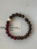 Sunset Rose Hand-Beaded Bracelet