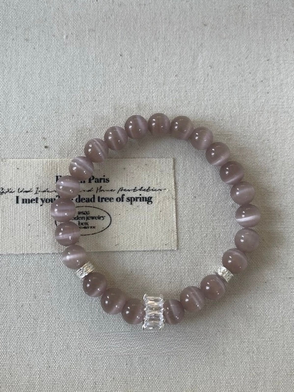 Sunset Rose Hand-Beaded Bracelet