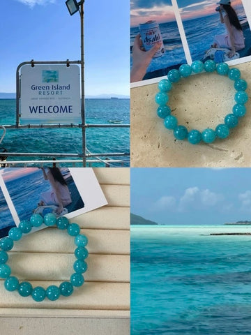 Brazilian Ice Amazonite Blue Jelly Sea Series Bracelet