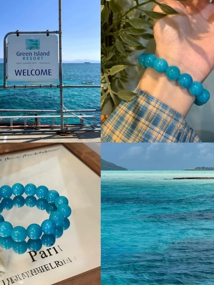 Brazilian Ice Amazonite Blue Jelly Sea Series Bracelet
