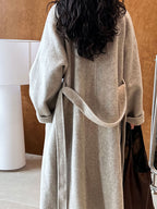 Stand Collar Double-Faced Wool Coat