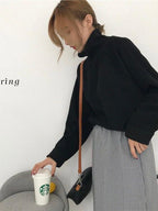 SImple Stand Collar Cotton Base Shirt by painevida