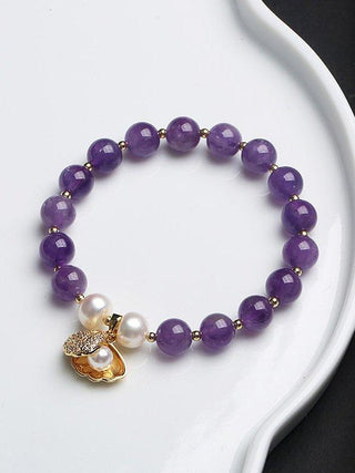 Original Colorful Crystal Heart&Shell&Peanut Bracelet