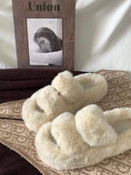 Furry Platform Slippers by painevida