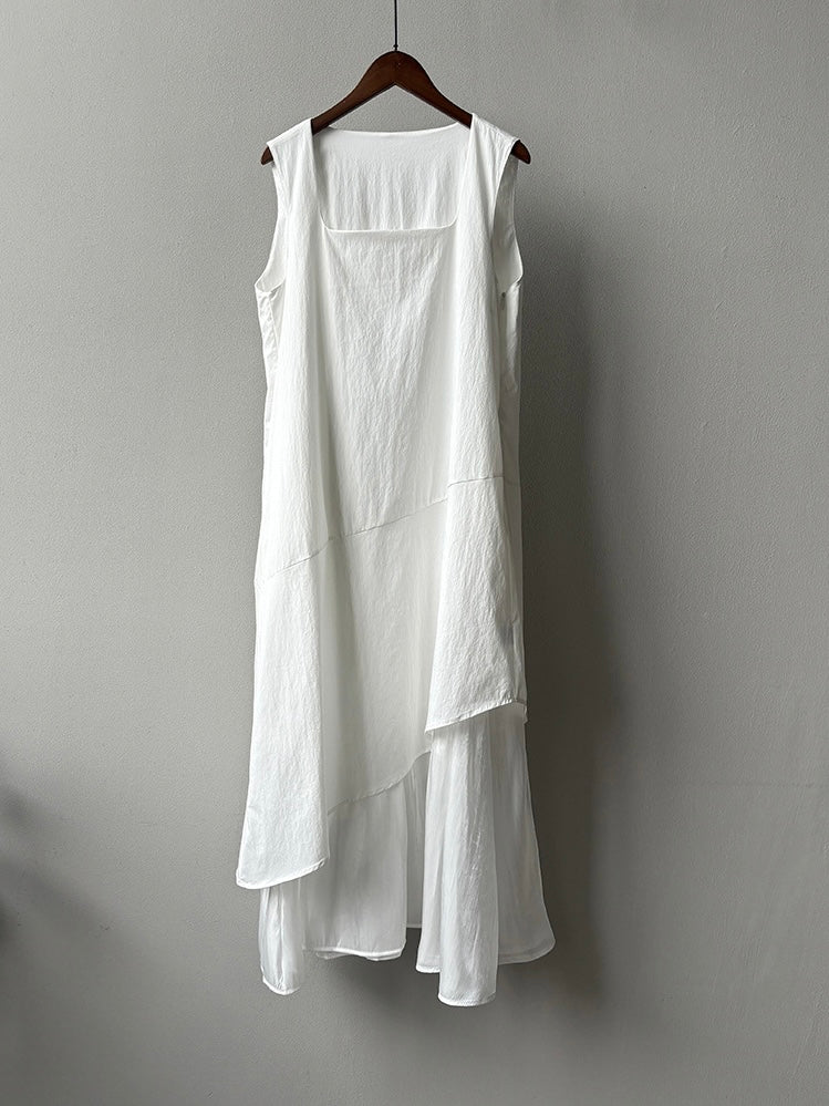 Lrregular Patchwork Vest Dress