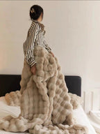 Soft Thickened Faux Rabbit Fur Sofa Blanket