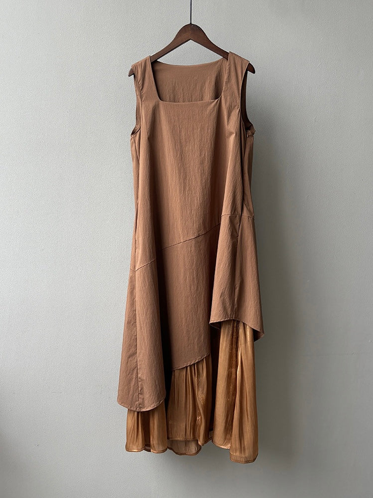 Lrregular Patchwork Vest Dress