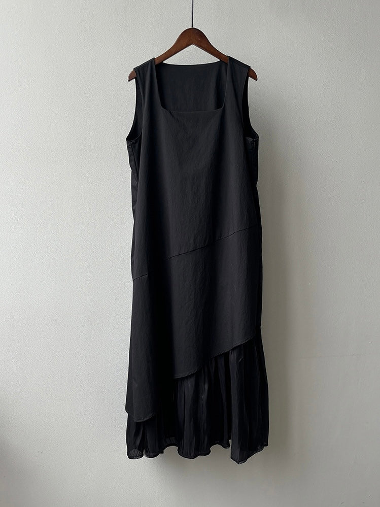 Lrregular Patchwork Vest Dress