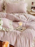 Warm 3D Printed Coral Fleece 4 Pieces Bed sets