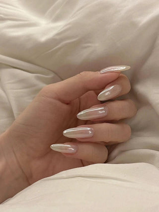 Pearl White Hailey False Nails