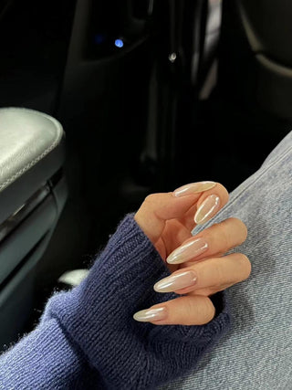 Pearl White Hailey False Nails