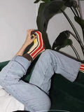 Retro Color Stitching AB Cotton Socks