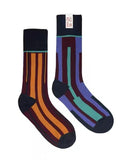 Retro Color Stitching AB Cotton Socks