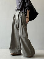 Casual High Waist Straight Trousers