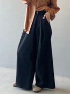 Casual High Waist Straight Trousers