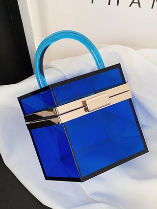 Urban See-Through Geometric Acrylic Handbag