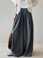 Striped Straight High Waist Wide Leg Pants by painevida