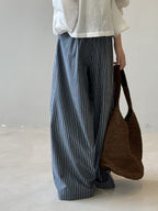 Striped Straight High Waist Wide Leg Pants by painevida