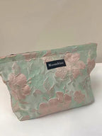 Beauty Flower Embroidered Makeup Handbag by painevida