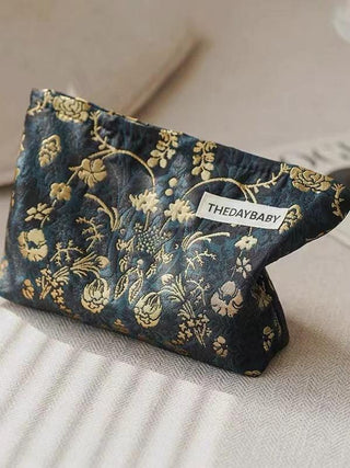 Vintage Embroidered Makeup Handbag