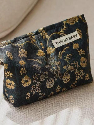 Vintage Embroidered Makeup Handbag