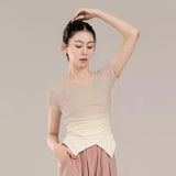 Practice Clothes Summer Short-sleeved Activewear Tops