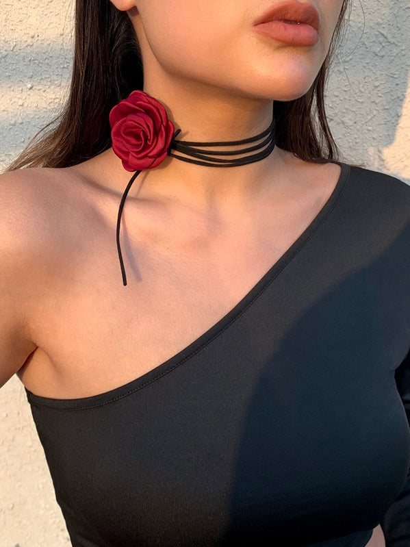 Camellia Lacing Chocker - PAINEVIDA