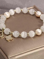 Clover White Opal Crystal Bracelet by painevida