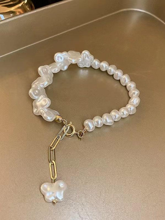 Butterfly Pearl Beaded Bracelet - PAINEVIDA