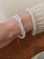 Layered Crystal Beaded Bracelet by painevida