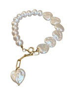 Heart Pearl Beaded Bracelet by painevida