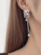 Asymmetric Zirconia Heart Earrings - PAINEVIDA