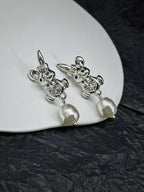 Rabbit&Pearl Earrings - PAINEVIDA